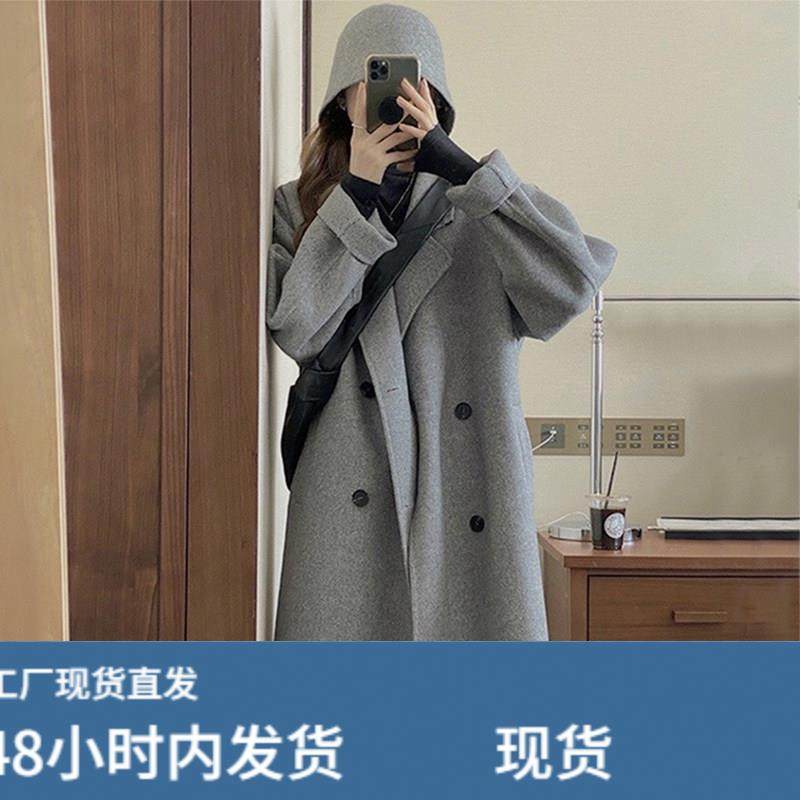 高级感灰色呢子大衣女秋冬韩系赫本风小个子羽绒内胆加厚毛呢外套,运动/瑜伽/健身/球迷用品,广场舞套装,淘宝优惠券,粉丝福利购,淘宝优惠卷