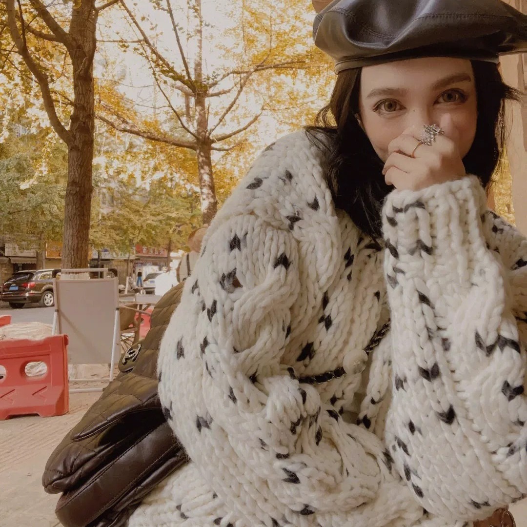 韩版外穿百搭长袖手工开衫