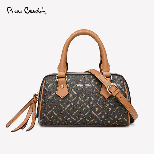 【大粒儿专享】Pierre Cardin 复古老花女包时尚流苏手提包