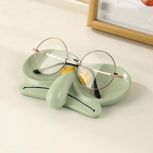 章鱼哥眼镜架首饰盒收纳盘置物摆件创意可爱办公室桌面装 饰品卡通