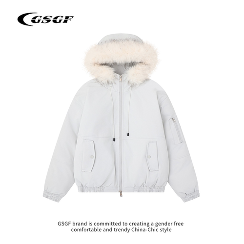 【GSGF原创正品】毛领工装派克服