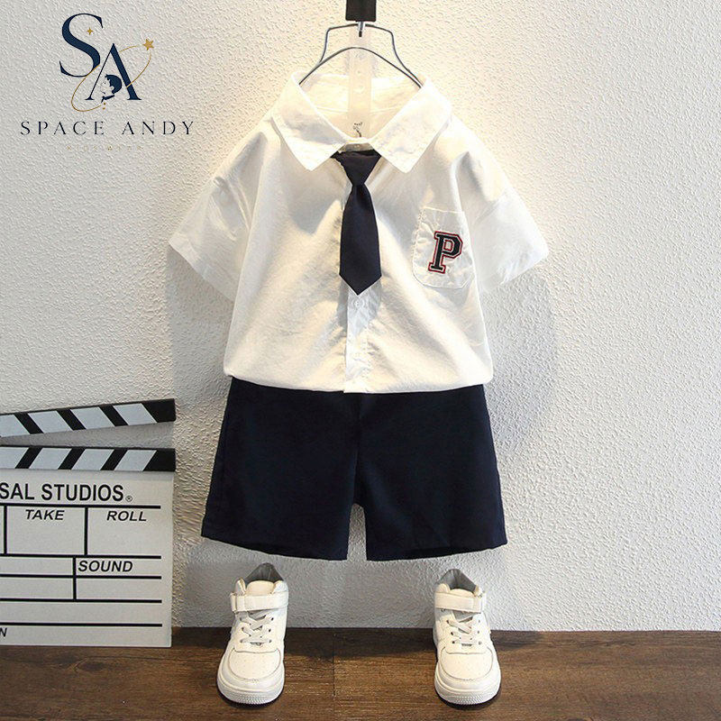 法国SA男童主持学院风西服两件套