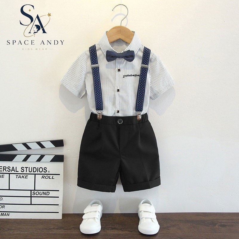 法国SA男童礼服夏季短袖两件套