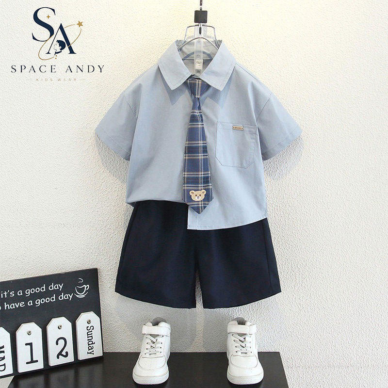 法国SA男童礼服夏季儿童西装套装帅气小男孩主持人钢琴演出服