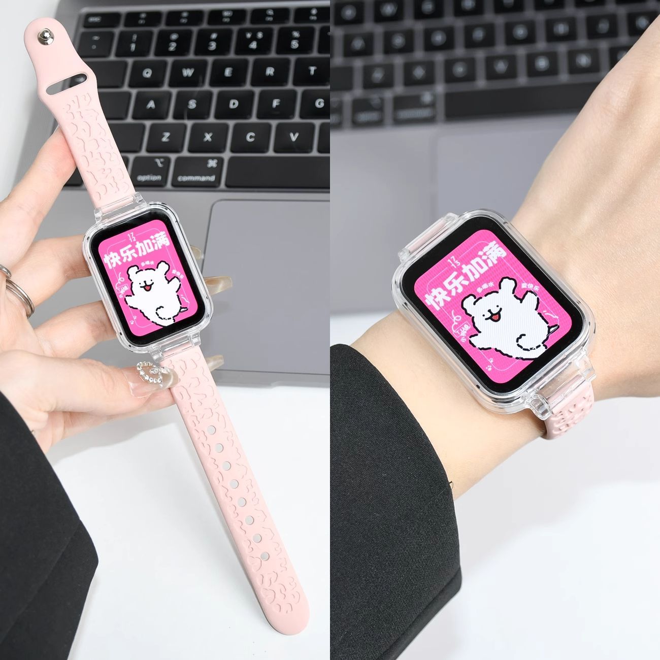 适用小米手环9pro表带硅胶8pro透气单反扣红米watch4/5高颜值壳