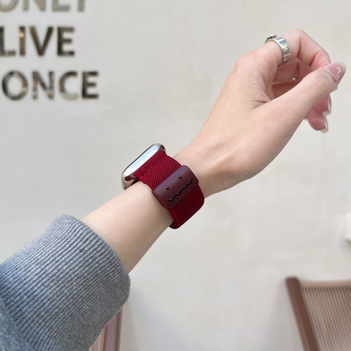 涂鸦编织尼龙小米红米手表5/4代Redmi5 Watch321表带男女磁吸适用