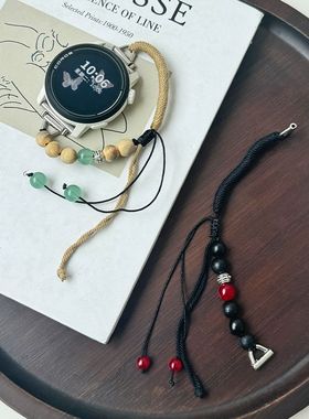 适用高驰corospace3表带PACE2拉绳串珠APEX2时尚红绿玛瑙2pro腕带