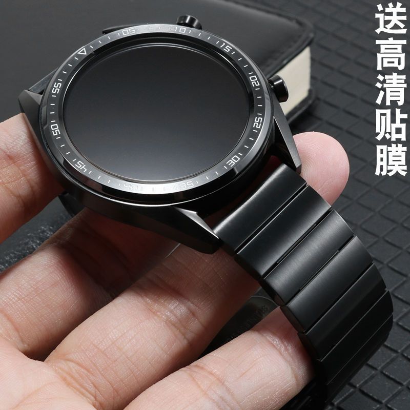 适用华为GT2 PRO不锈钢表带荣耀magic2 运动GS42 46mm替换精钢表