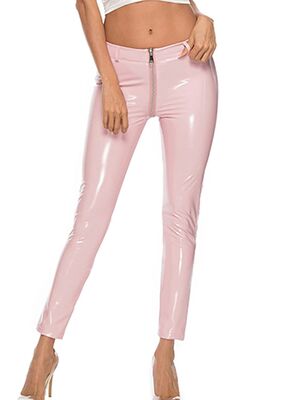 漆皮紧身裤夜店皮裤女式