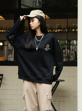 OTB美式运动休闲猩猩滑板印花套头卫衣 OTB020004