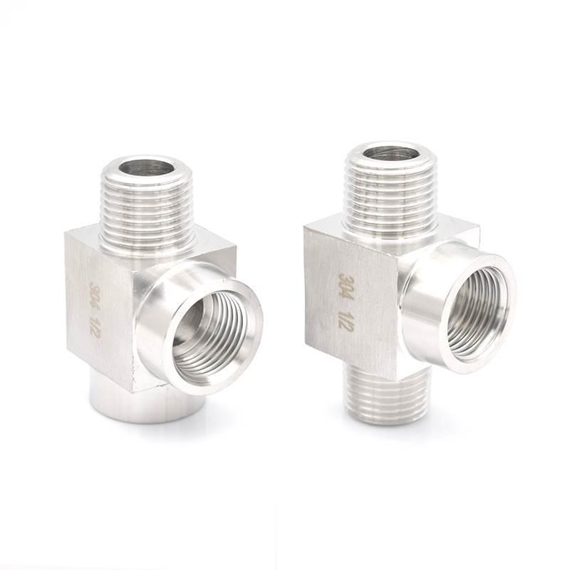 不锈钢4分三通304内外丝2分高压加厚水管三通M20压力表三通转接头