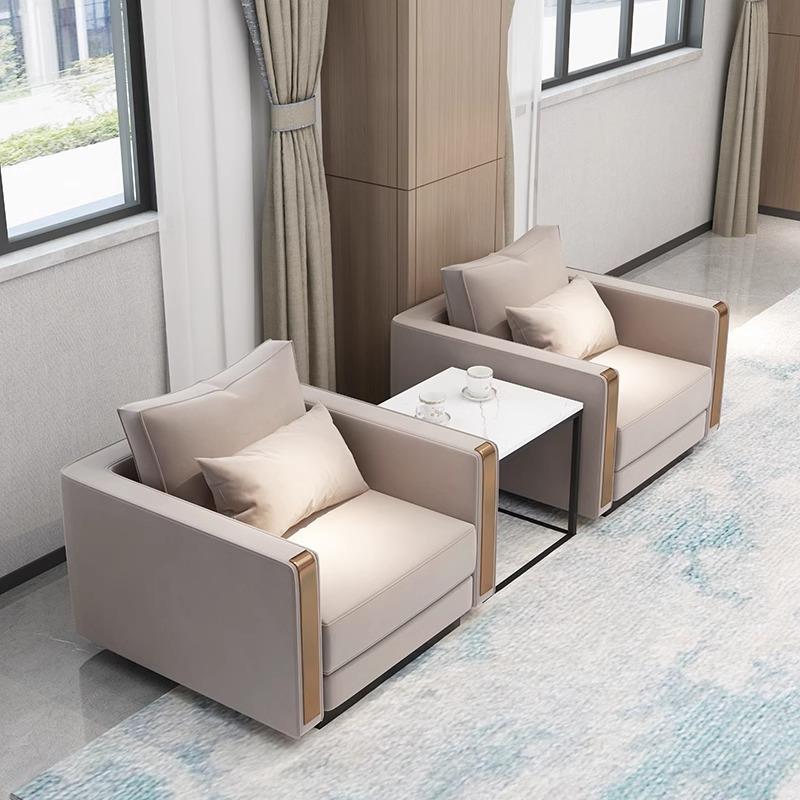 现代轻奢酒店商务单人沙发贵宾室接待沙发VIP会议室大堂会客沙发