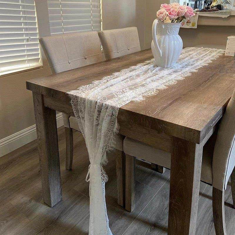 法式桌旗睫毛蕾丝网纱纯白色桌布生日派对盖巾宴会蕾丝婚礼装饰品,居家布艺,桌布,淘宝优惠券,粉丝福利购,淘宝优惠卷