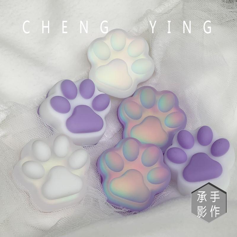 水晶胶猫爪成品定制硬流沙猫爪钥匙扣抖音卡通滴可爱女创意礼软物