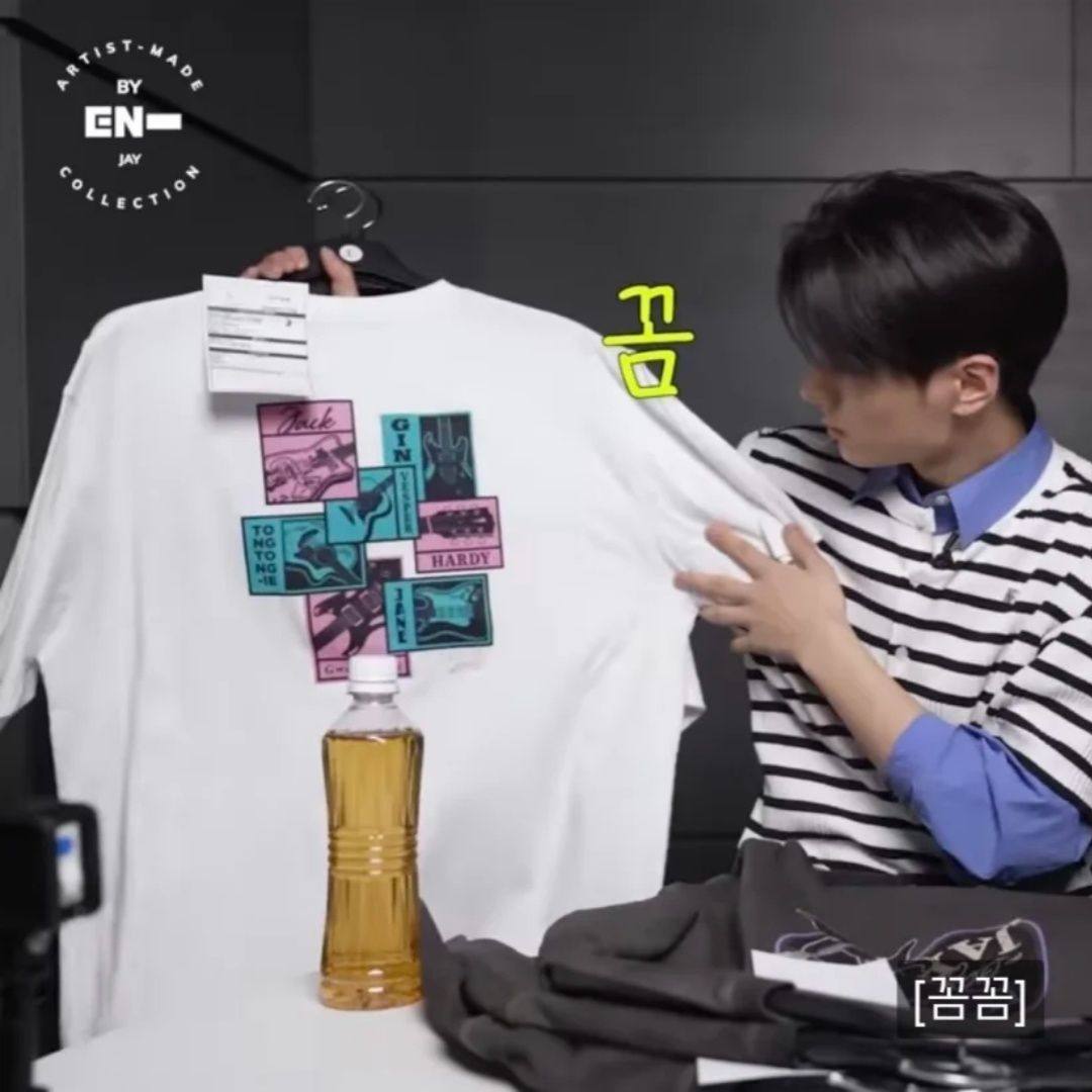 NHYPEN 朴综星POP-UP快闪周边JAY'S FAMILY同款印花纯棉短袖T恤