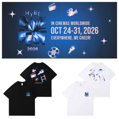 HYBE ONE FEST 2026 电影主题周边同款印花短袖T恤应援纯棉上衣