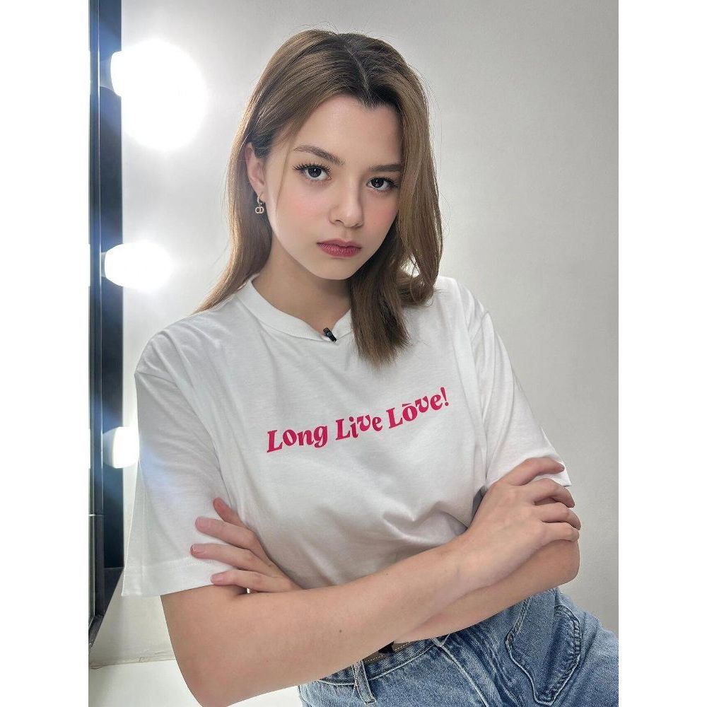 FreenBecky贝壳Becky同款白色纯棉短袖T恤女韩版宽松2025夏季上衣