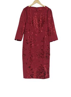 【六礼】精选品牌女装高端时尚气质百搭红色连衣裙A1-15017