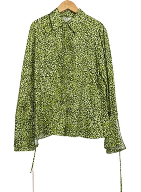 【佗寂】A2装新款高端洋气通勤气质绿色上衣-31C383