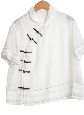 【佗寂】A2装新款高端洋气通勤气质白色上衣-2C201