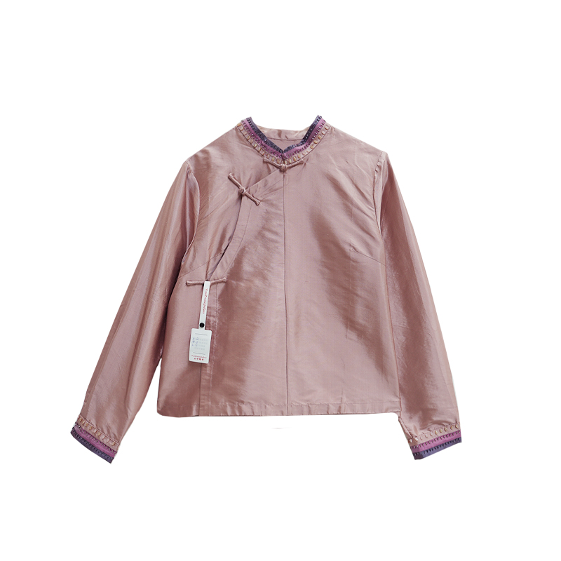 【莹莹高定】新品国风高定款新中式高端大气粉紫上衣-8A532