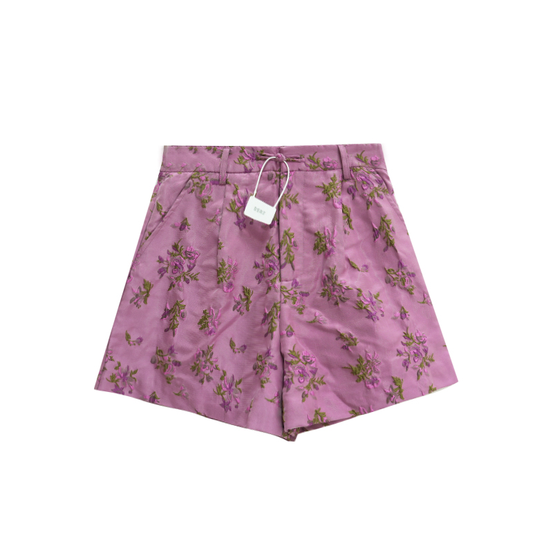 【莹莹高定】新品国风高定款新中式高端大气紫短裤-81317