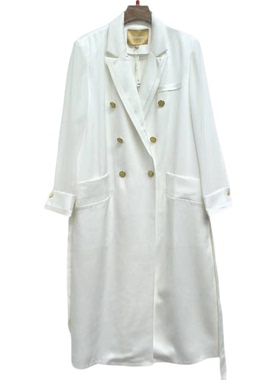 【唯家】精选女装春秋新款高端洋气时尚白色女士风衣-22239