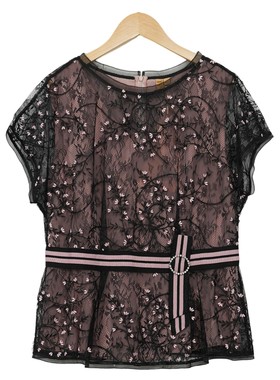 睐家精选品牌女装高端休闲时尚气质百搭女粉花色上衣睐A2-18653