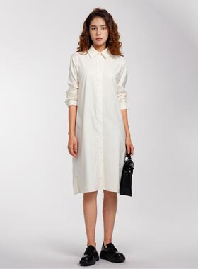 卡利亚里品牌撤柜折扣高端时尚气质百搭白色连衣裙A34-L0050