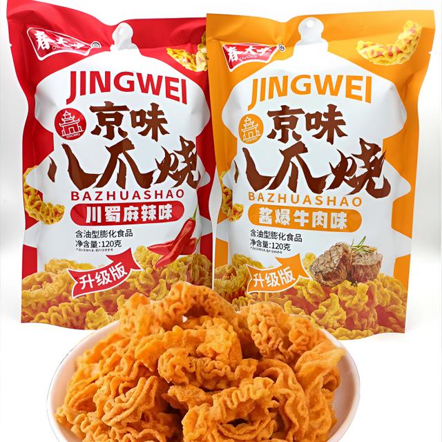 厂家直销春大哥八爪烧6大袋京味八爪烧酥脆膨化零食童年回忆零食