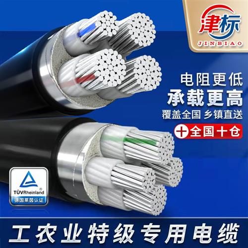 国标铝芯电缆线4芯16 35 95 120 300平方三相四线电缆线铝电缆线