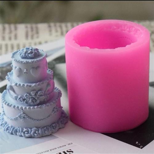 三层塔翻糖蛋糕模 液态硅胶烘焙器具厨房工具 fondant cake mold