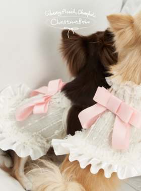 ChestnutBabe ButterSea蝴蝶结吊带裙 原创狗狗可爱宠物衣服