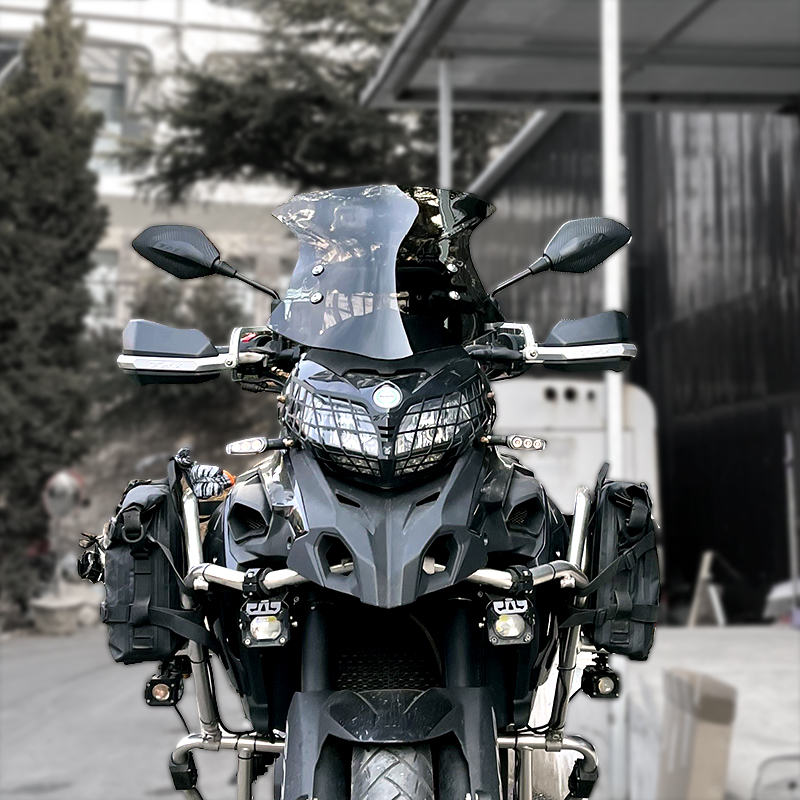 适用摩托车贝纳利金鹏TRK502 502X 552 552X改装前挡风玻璃风挡