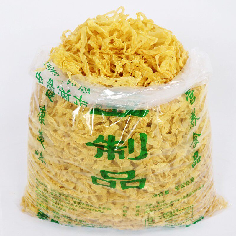 无盐粒豆皮山东豆皮食用大豆素肉凉拌菜火锅蛋白肉干货特产豆腐皮