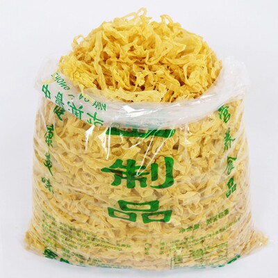 无盐粒豆皮山东豆皮食用大豆素肉凉拌菜火锅蛋白肉干货特产豆腐皮