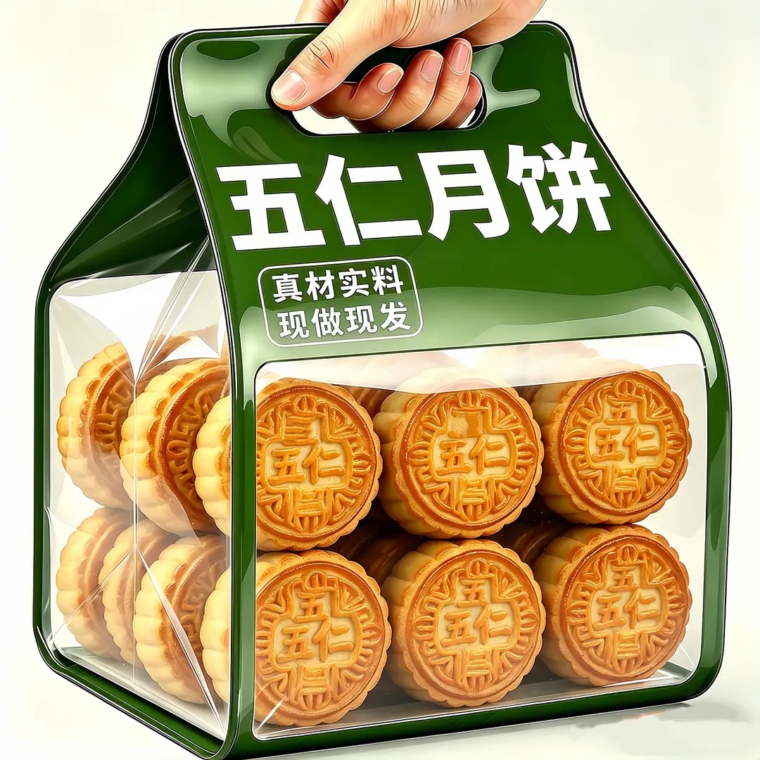 荞麦月饼广式老式五仁月饼传统月饼糕点心传统工艺中秋节送礼