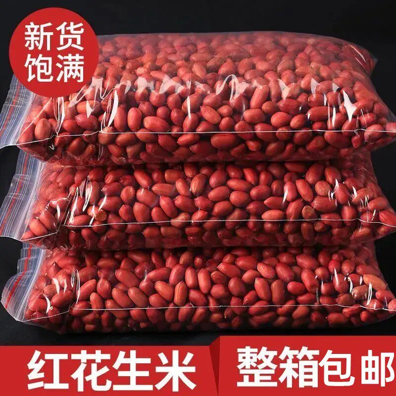 东北新货新鲜小粒四粒红红衣花生小花生农家生花生500g特级花生米