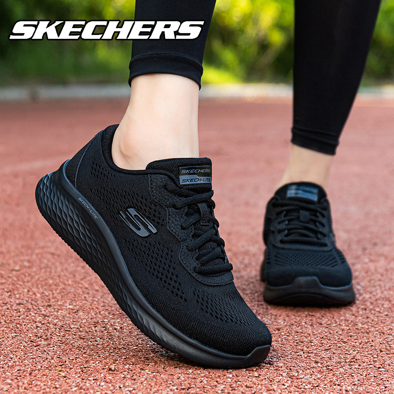 Skechers斯凯奇女鞋黑色跑步鞋