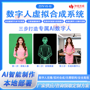 中视天威AI数字人虚拟合成系统 离线本地化部署数字人克隆方案