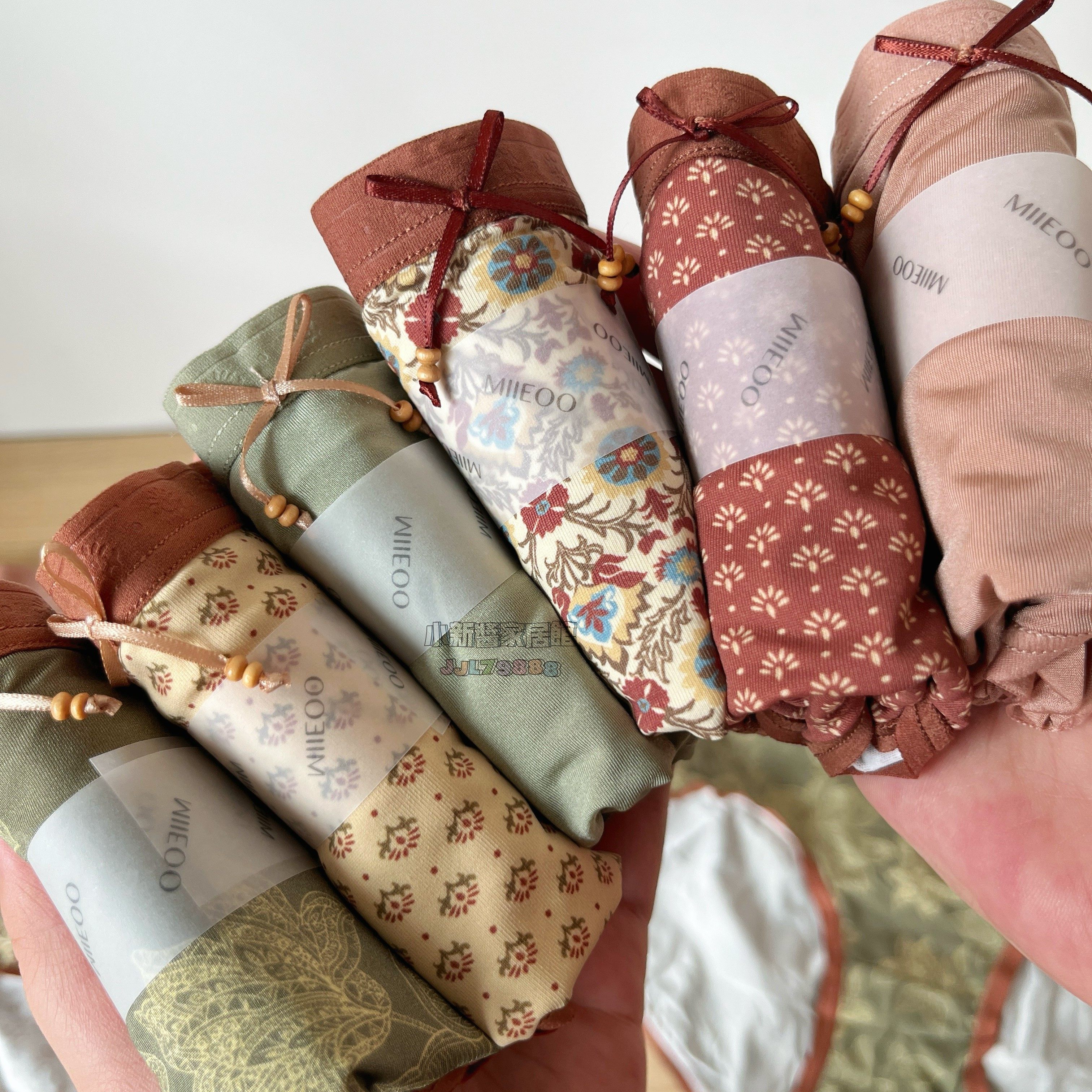 秘语2025新款伊里斯花园复古色莫代尔女士三角内裤舒适透气春夏女,女士内衣/男士内衣/家居服,女三角裤,淘宝优惠券,粉丝福利购,淘宝优惠卷