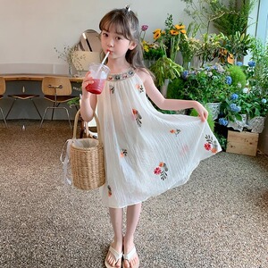 女童连衣裙夏装2024新款吊带裙洋气女孩夏季纱裙童装儿童公主裙