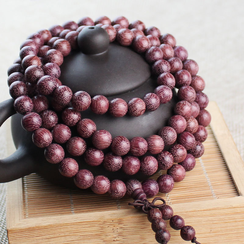 菩提之乡中国海南厂家紫芯苏木手串佛珠108颗手链玫瑰紫檀紫罗兰