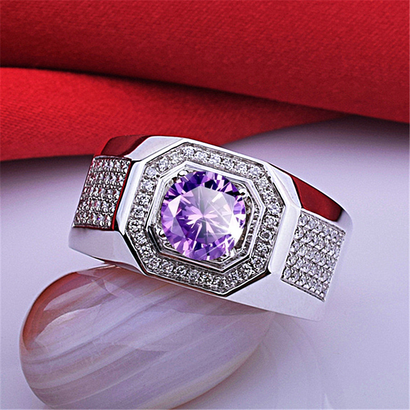 钻石之乡河南商丘wish热卖欧美时尚戒指霸气男士钻戒 创意满a1491