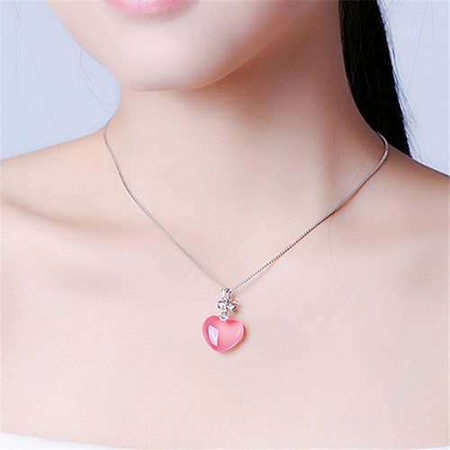 钻石之乡河南商丘网红甜美粉色心形吊坠恬静爱的真谛一心一a2725