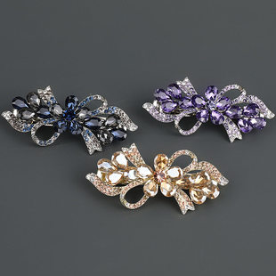 河南钻石商丘钻石河南人造钻石小号发夹蝴蝶结头饰顶夹横夹a2516