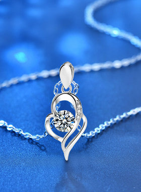 钻石之乡河南商丘钻石925纯银天使之翼项链女ins风气质吊坠a2562