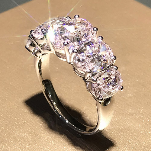 钻石之乡河南商丘wish热卖新品紫黄水晶粉钻戒指椭圆形五行a2533
