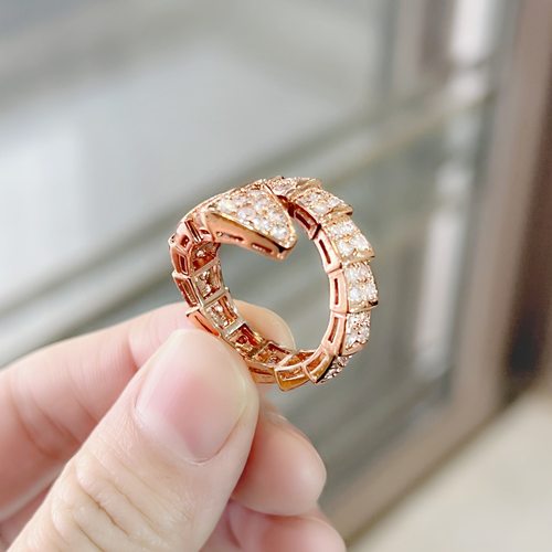 钻石之乡河南商丘时尚宽版宽版蛇形蛇骨满钻群镶戒指环 气质a2774