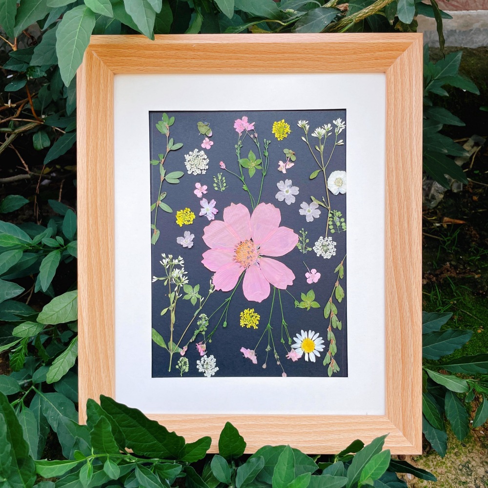 木质相框8k画框手工创意压花diy文创干花标本框a4装裱展示框a0463